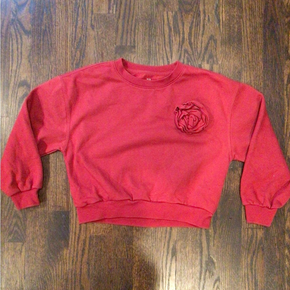 GAP - Kids Red Rosette Sweatshirt
